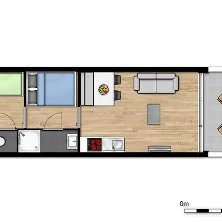 Дом отдыха Standard Studio For 4 People With Double Bed And Balcony Булонь-сюр-Мер